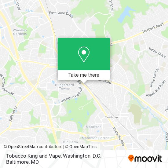 Tobacco King and Vape map