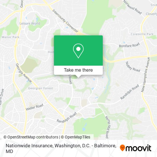 Mapa de Nationwide Insurance