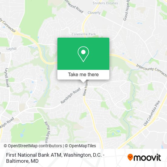 First National Bank ATM map