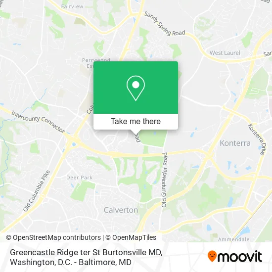 Greencastle Ridge ter St Burtonsville MD map