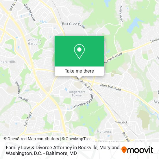 Family Law & Divorce Attorney in Rockville, Maryland map