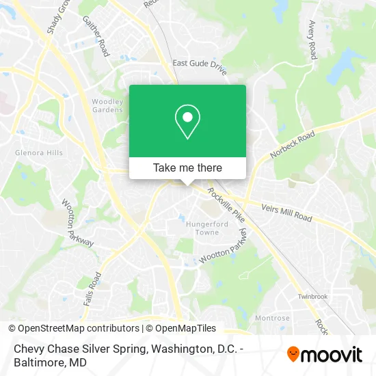 Mapa de Chevy Chase Silver Spring