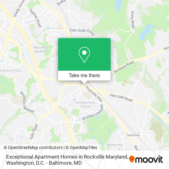 Mapa de Exceptional Apartment Homes in Rockville Maryland