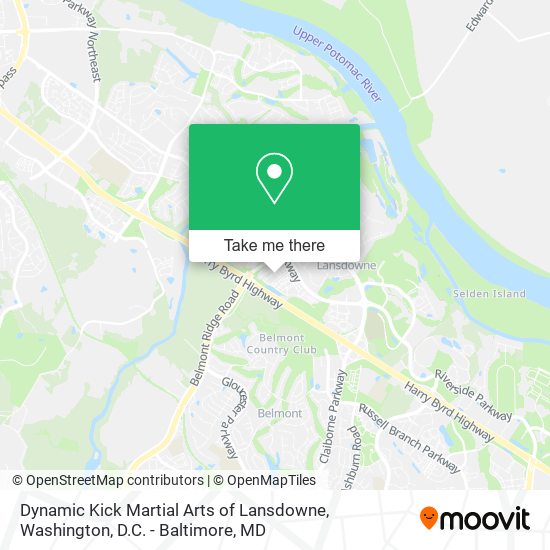 Dynamic Kick Martial Arts of Lansdowne map