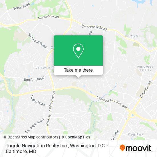 Mapa de Toggle Navigation Realty Inc.