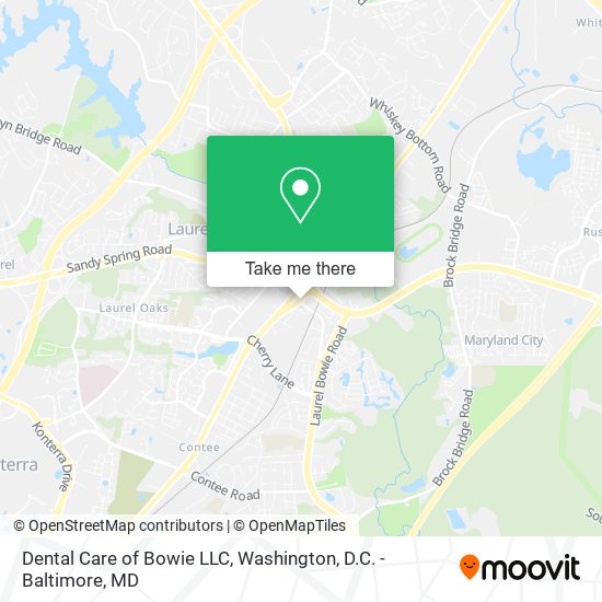 Mapa de Dental Care of Bowie LLC