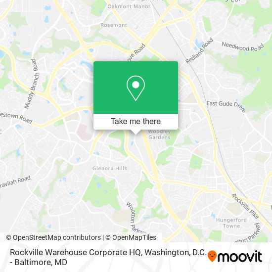 Rockville Warehouse Corporate HQ map