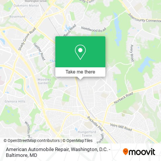 American Automobile Repair map