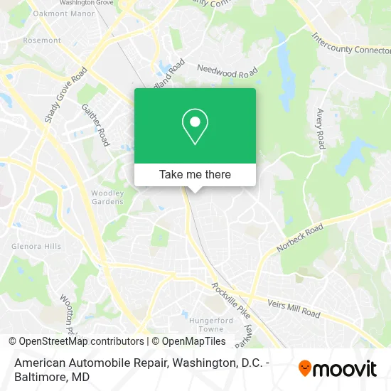 American Automobile Repair map