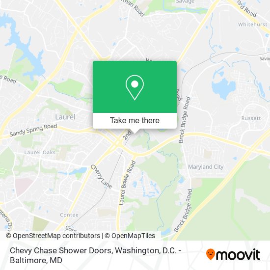 Mapa de Chevy Chase Shower Doors