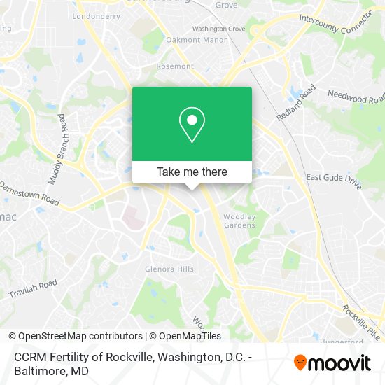 Mapa de CCRM Fertility of Rockville