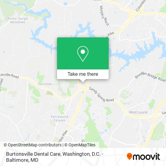 Burtonsville Dental Care map