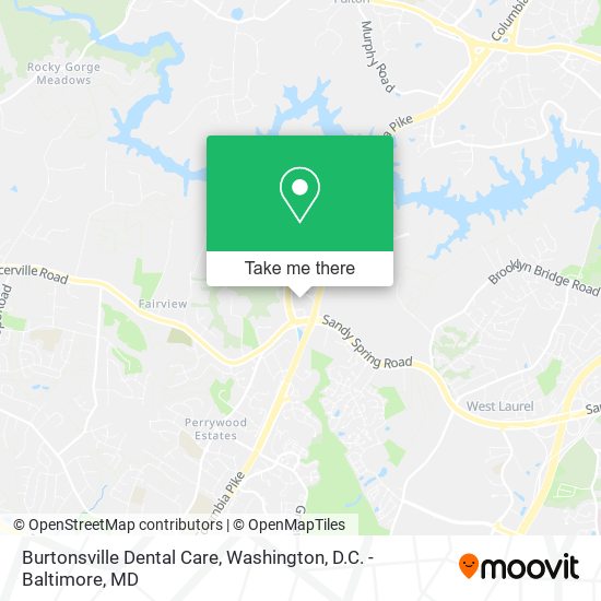 Mapa de Burtonsville Dental Care