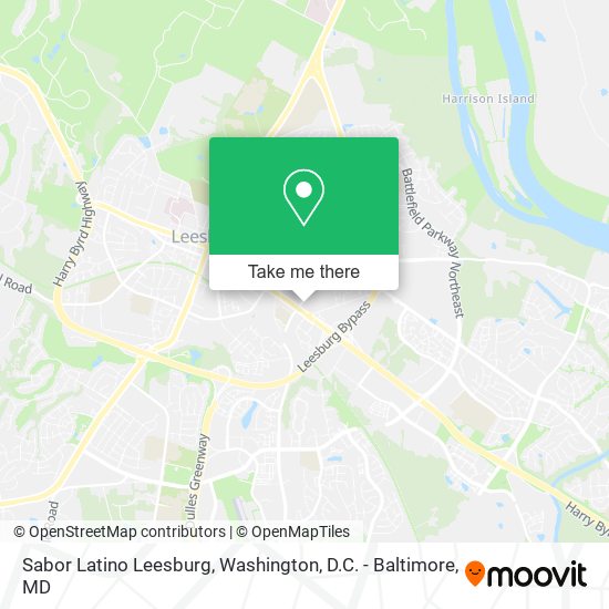 Sabor Latino Leesburg map
