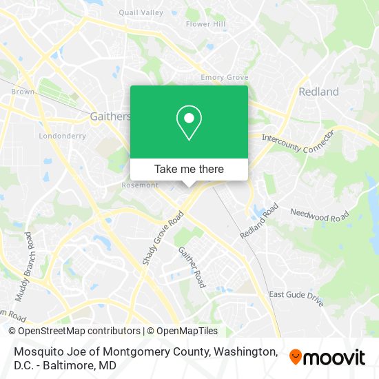 Mosquito Joe of Montgomery County map