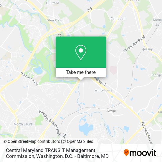 Central Maryland TRANSIT Management Commission map
