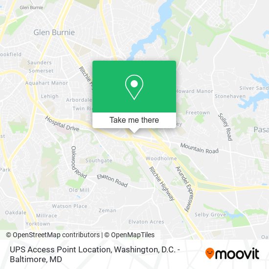 UPS Access Point Location map