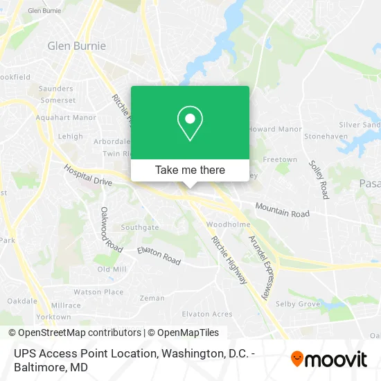 UPS Access Point Location map