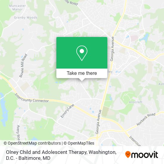 Olney Child and Adolescent Therapy map