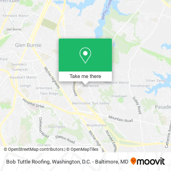 Bob Tuttle Roofing map