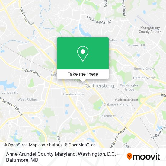 Mapa de Anne Arundel County Maryland