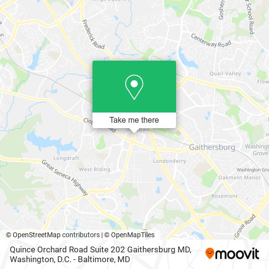 Mapa de Quince Orchard Road Suite 202 Gaithersburg MD