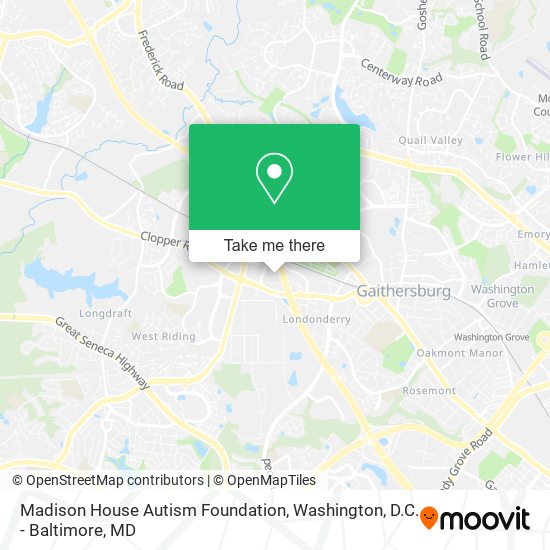 Mapa de Madison House Autism Foundation