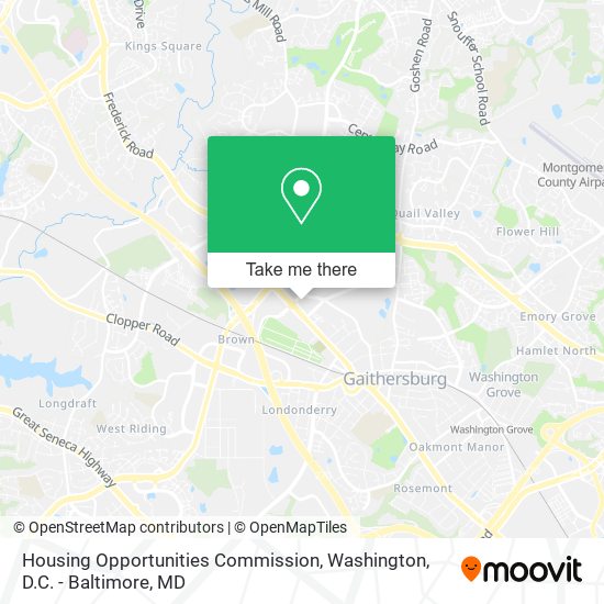 Mapa de Housing Opportunities Commission