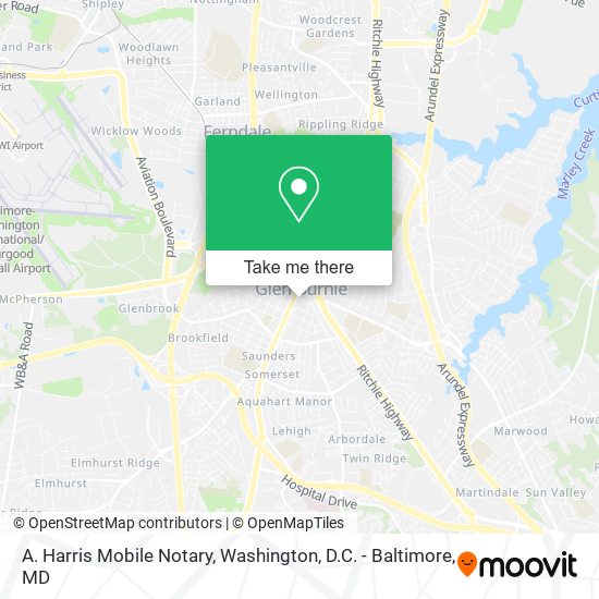 A. Harris Mobile Notary map