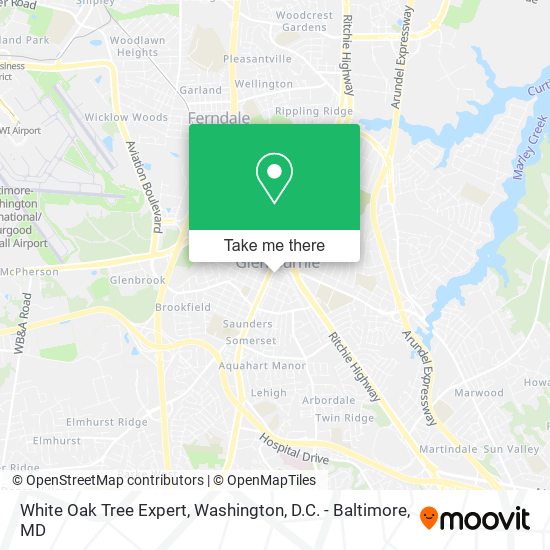 White Oak Tree Expert map