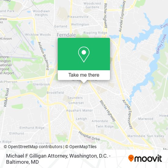 Michael F Gilligan Attorney map