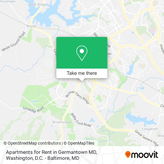 Mapa de Apartments for Rent in Germantown MD