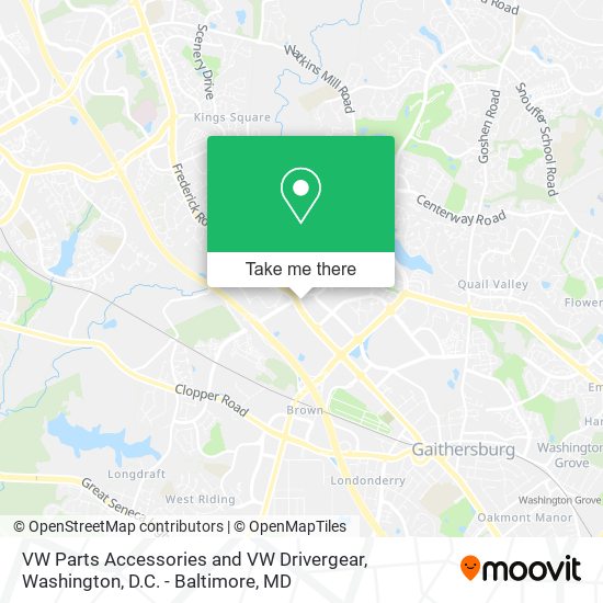 Mapa de VW Parts Accessories and VW Drivergear