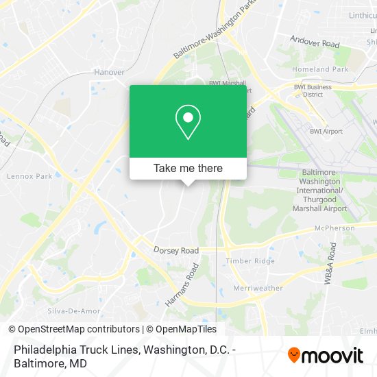 Mapa de Philadelphia Truck Lines