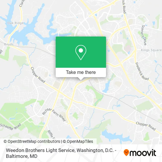 Weedon Brothers Light Service map