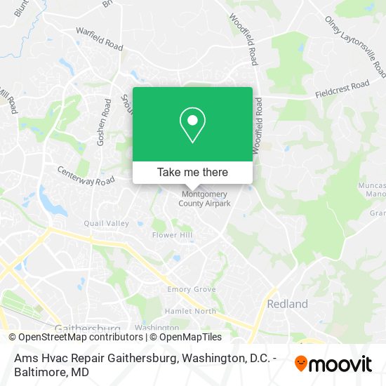 Ams Hvac Repair Gaithersburg map