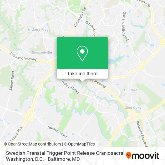 Swedish Prenatal Trigger Point Release Craniosacral map