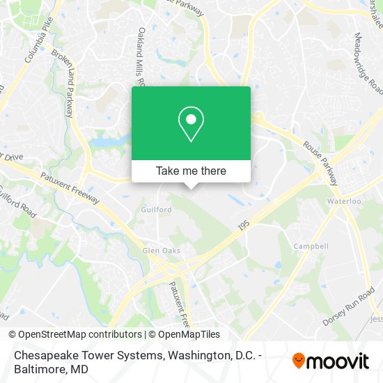 Chesapeake Tower Systems map