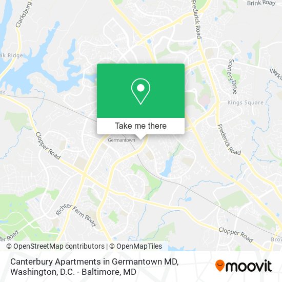 Mapa de Canterbury Apartments in Germantown MD