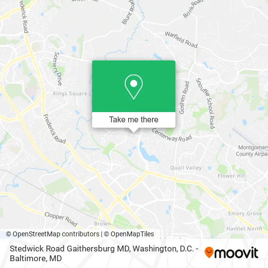 Stedwick Road Gaithersburg MD map
