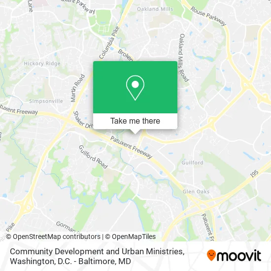 Community Development and Urban Ministries map