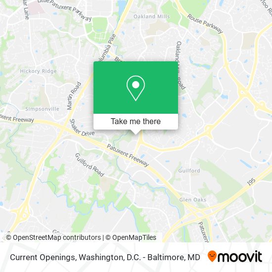 Current Openings map