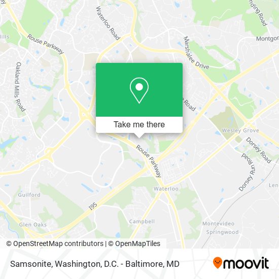 Samsonite map