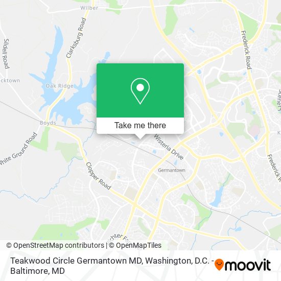 Mapa de Teakwood Circle Germantown MD