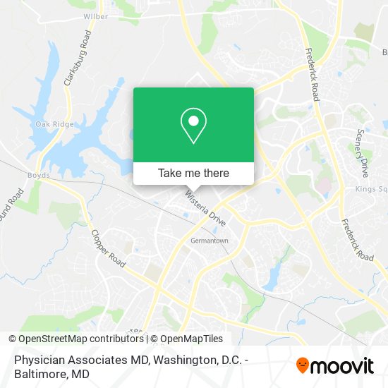 Physician Associates MD map