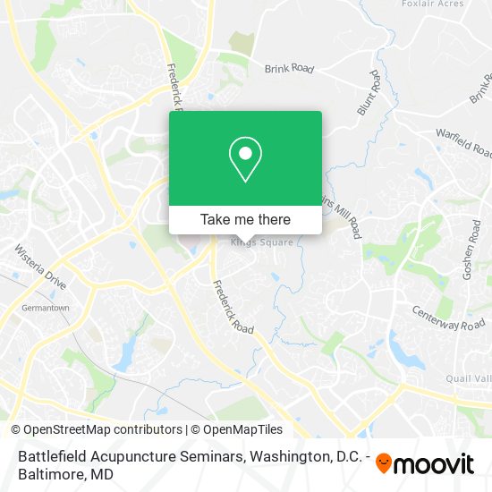 Mapa de Battlefield Acupuncture Seminars