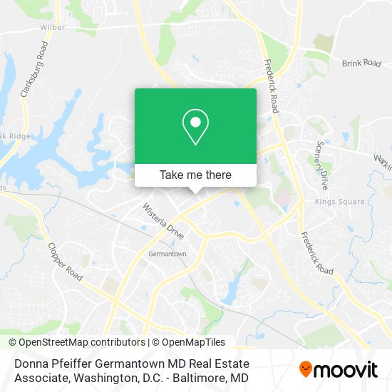 Donna Pfeiffer Germantown MD Real Estate Associate map