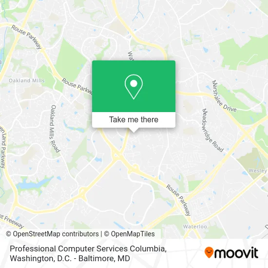 Professional Computer Services Columbia map