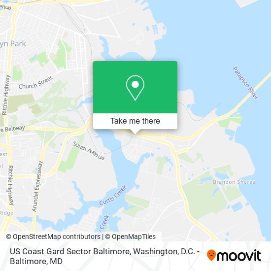 US Coast Gard Sector Baltimore map