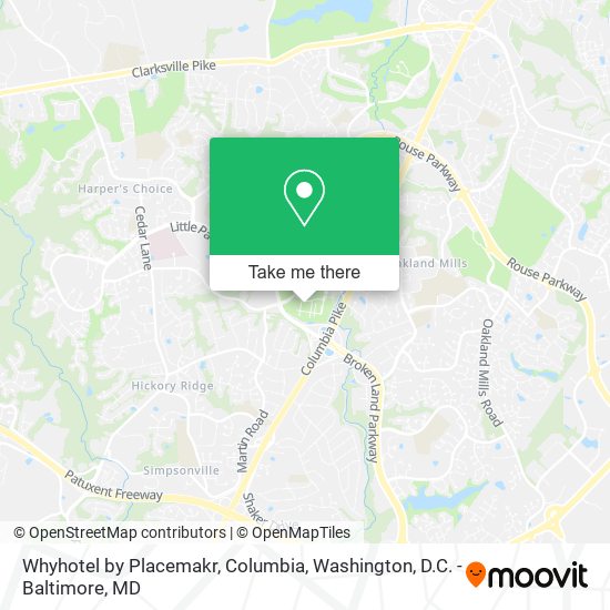 Whyhotel by Placemakr, Columbia map
